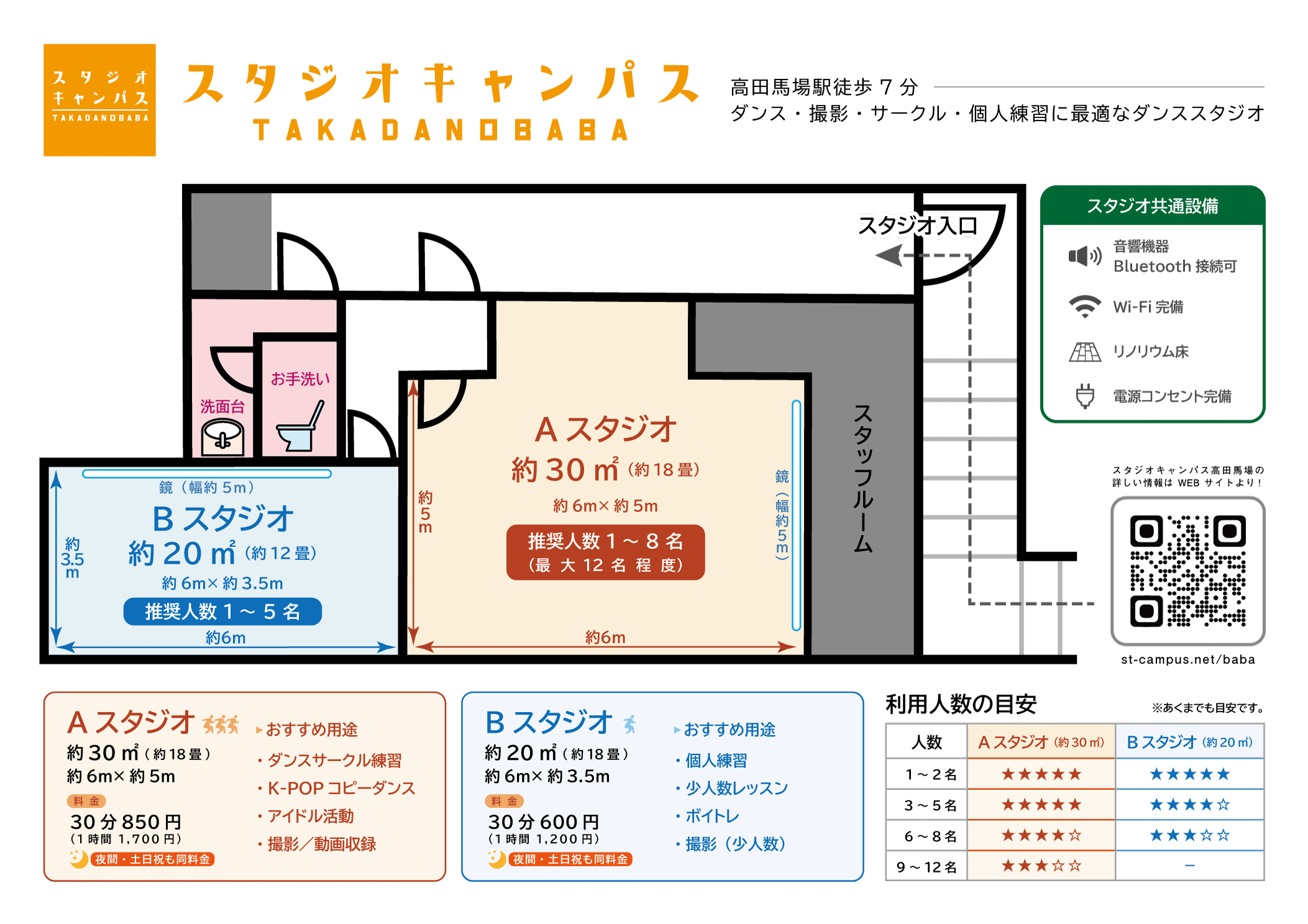 スタジオキャンパス高田馬場 見取図